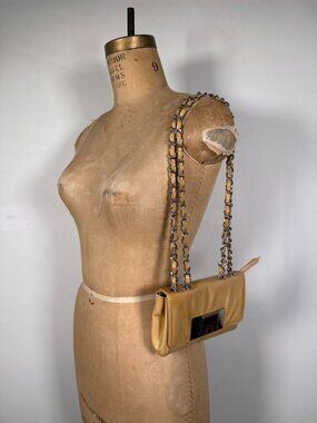 Stuart Weitzman Yellow Patent Leather Chain Shoulder Bag